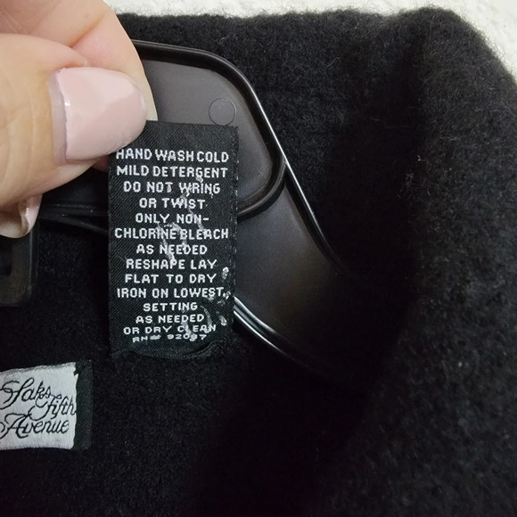 Saks Fifth Avenue Wool and Cashmere Cape - Picture 3 of 4